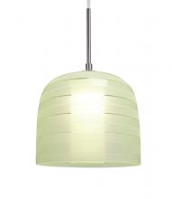Besa Lighting 1JT-MITZI7CR-LED-SN - Besa, Mitzi 7 Cord Pendant, Chartreuse, Satin Nickel Finish, 1x9W LED