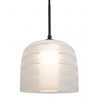 Besa Lighting 1JT-MITZI7FR-BK - Besa, Mitzi 7 Cord Pendant, Frost, Black Finish, 1x40W Medium Base