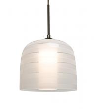 Besa Lighting 1JT-MITZI7FR-LED-BR - Besa, Mitzi 7 Cord Pendant, Frost, Bronze Finish, 1x9W LED