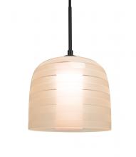 Besa Lighting 1JT-MITZI7SA-BK - Besa, Mitzi 7 Cord Pendant, Salmon, Black Finish, 1x40W Medium Base
