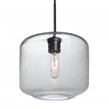 Besa Lighting 1JT-NILES10CL-BK - Besa Niles 10 Pendant, Clear Bubble, Black Finish, 1x60W Medium Base T10