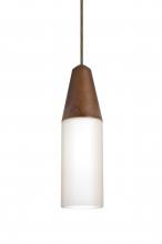 Besa Lighting 1JT-NINIMD-BR - Besa, Nini Cord Pendant, Medium/Opal, Bronze Finish, 1x40W Medium Base