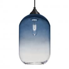 Besa Lighting 1JT-OMEGA12ST-BK - Besa, Omega 12 Cord Pendant, Steel/Clear, Black Finish, 1x60W Medium Base