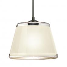 Besa Lighting 1JT-PIC9WH-BK - Besa Pendant Pica 9 Black White Sand 1x75W Medium Base