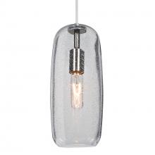 Besa Lighting 1JT-PINOT13CL-EDIL-SN - Besa, Pinot 13 Cord Pendant, Clear Bubble, Satin Nickel FInish 1x4W LED Filament