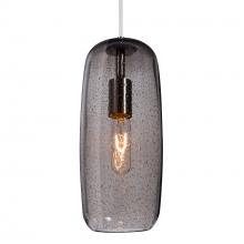 Besa Lighting 1JT-PINOT13SM-SN-L - Besa, Pinot 13 Cord Pendant, Smoke Bubble, Satin Nickel FInish 1x60W Medium Base, 15Ft. Cord