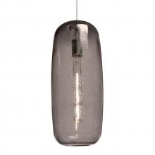 Besa Lighting 1JT-PINOT18SM-SN-L - Besa, Pinot 18 Cord Pendant, Smoke Bubble, Satin Nickel FInish 1x60W Medium Base, 15Ft. Cord