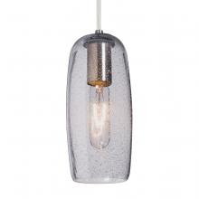Besa Lighting 1JT-PINOT9CL-SN-L - Besa, Pinot 9 Cord Pendant, Clear Bubble, Satin Nickel FInish 1x60W Medium Base, 15Ft. Cord
