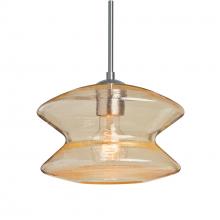 Besa Lighting 1JT-ZENGD-SN-L - Besa, Zen Cord Pendant, Gold Bubble, Satin Nickel Finish, 1x60W Medium Base, 15Ft. Cord