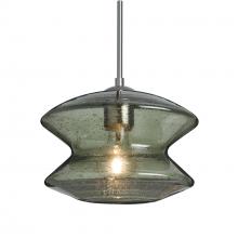 Besa Lighting 1JT-ZENMS-SN-L - Besa, Zen Cord Pendant, Moss Bubble, Satin Nickel Finish, 1x60W Medium Base, 15Ft. Cord