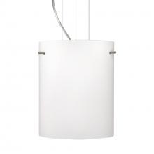 Besa Lighting 1KG-400607-LED-SN-L - Besa Tamburo 8 Pendant Opal Matte Satin Nickel 1x11W LED, 15Ft. Option