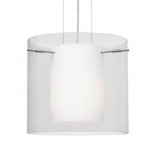 Besa Lighting 1KG-C18407-LED-SN-L - Besa Pahu 12 LED Pendant Clear Satin Nickel 1x11W LED, 15Ft. Option