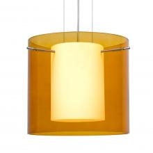 Besa Lighting 1KG-G18407-SN-L - Besa Pendant Pahu 12 Satin Nickel Transparent Armagnac 1x100W Medium Base, 15Ft. Option