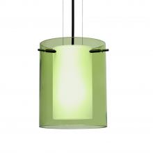 Besa Lighting 1KG-L00607-BK - Besa Pendant Pahu 8 Black Transparent Olive/Opal 1x100W MAX E26 Base