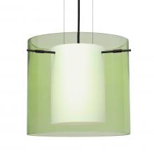 Besa Lighting 1KG-L18407-BK - Besa Pendant Pahu 12 Black Transparent Olive 1x100W MAX E26 Base