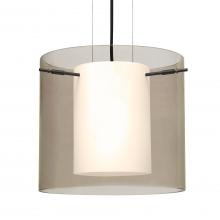 Besa Lighting 1KG-S18407-BK - Besa Pendant Pahu 12 Black Transparent Smoke 1x100W MAX E26 Base