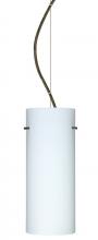 Besa Lighting 1KX-412307-LED-BR-L - Besa Stilo 10 LED Cable Pendant Opal Matte Bronze 1x9W LED, 15Ft. Cord