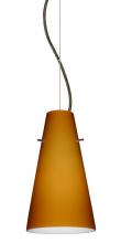 Besa Lighting 1KX-412480-LED-BR-L - Besa Cierro LED Cable Pendant Amber Matte Bronze 1x9W LED, 15Ft. Cord