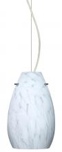 Besa Lighting 1KX-412619-LED-SN-L - Besa Pera 9 LED Pendant Carrera Satin Nickel 1x9W LED, 15Ft. Cord