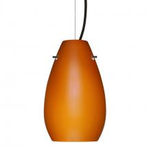 Besa Lighting 1KX-412680-BK - Besa Pera 9 Cable Pendant Amber Matte Black 1x100W MAX E26 Base