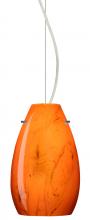 Besa Lighting 1KX-4126HB-SN-L - Besa Pera 9 Cable Pendant Habanero Satin Nickel 1x100W Medium Base, 15Ft. Cord