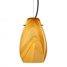 Besa Lighting 1KX-4126HN-BK - Besa Pera 9 Cable Pendant Honey Black 1x100W MAX E26 Base