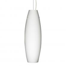 Besa Lighting 1KX-412707-LED-SN-L - Besa Suzi 18 Pendant Opal Matte Satin Nickel 1x11W LED, 15Ft. Cord