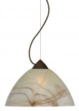Besa Lighting 1KX-420183-BR-L - Besa Tessa Cable Pendant Mocha Bronze 1x75W Medium Base, 15Ft. Cord