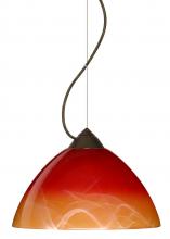 Besa Lighting 1KX-4201SL-BR-L - Besa Tessa Pendant Solare Bronze 1x75W Medium Base, 15Ft. Cord