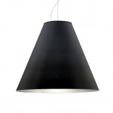 Besa Lighting 1KX-DYLANBK-LED-WH - Besa Dylan Cable Pendant, Black, White Finish, 1x30W LED