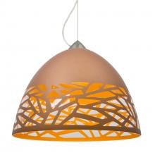 Besa Lighting 1KX-KIEVCP-LED-SN-L - Besa Kiev Pendant, Copper, Satin Nickel Finish, 1x9W LED, 15Ft. Cord