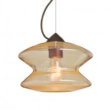 Besa Lighting 1KX-ZENGD-EDIL-BR - Besa, Zen Cable Pendant, Gold Bubble, Bronze Finish, 1x8W LED Filament