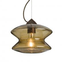 Besa Lighting 1KX-ZENLT-BR - Besa, Zen Cable Pendant, Latte Bubble, Bronze Finish, 1x60W Medium Base