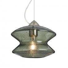 Besa Lighting 1KX-ZENMS-EDIL-SN - Besa, Zen Cable Pendant, Moss Bubble, Satin Nickel Finish, 1x8W LED Filament