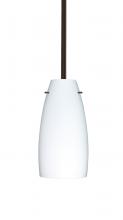 Besa Lighting 1TT-151207-LED-BR - Besa Tao 10 LED Stem Pendant Opal Matte Bronze 1x9W LED