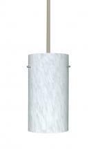 Besa Lighting 1TT-412019-SN-L - Besa Stem Pendant Stilo 12 Satin Nickel Carrera 1x150W Medium Base A21, 15Ft. Cord