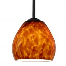 Besa Lighting 1TT-412218-BK - Besa Bolla Pendant Black Amber Cloud 1x50W E12 base