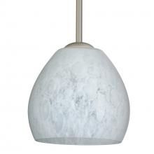 Besa Lighting 1TT-412219-MED-SN - Besa Bolla Pendant Carrera Satin Nickel 1x40W B10 Medium base