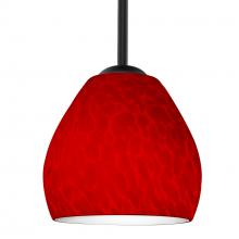 Besa Lighting 1TT-4122RC-BK - Besa Bolla Pendant Black Red Cloud 1x50W E12 base