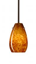 Besa Lighting 1TT-412618-LED-BR-L - Besa Pera 9 LED Pendant Amber Cloud Bronze 1x9W LED, 15Ft. Cord