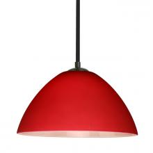 Besa Lighting 1TT-420131-BK - Besa Tessa Stem Pendant Black Red Matte 1x75W Medium Base