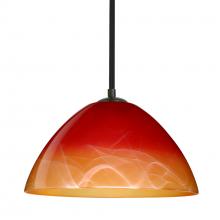 Besa Lighting 1TT-4201SL-BK - Besa Stem Pendant Tessa Black Solare 1x75W Medium Base