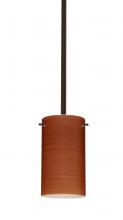 Besa Lighting 1TT-4404CH-LED-BR-L - Besa Stem Stilo 7 Pendant Bronze Cherry 1x9W LED, 15Ft. Cord