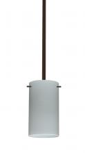 Besa Lighting 1TT-4404KR-LED-BR-L - Besa Stem Stilo 7 Pendant Bronze Chalk 1x9W LED, 15Ft. Cord