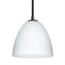 Besa Lighting 1TT-447007-BK - Besa Vila Stem Pendant Black Opal Matte 1x60W Medium Base