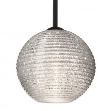 Besa Lighting 1TT-4616GL-BK - Besa Stem Kristall 8 Pendant Black Glitter 1x75W Medium Base