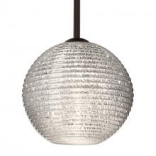 Besa Lighting 1TT-4616GL-BR-L - Besa Stem Kristall 8 Pendant Bronze Glitter 1x75W Medium Base, 15Ft. Cord