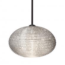 Besa Lighting 1TT-4912GL-BK - Besa Stem Pendant Pape 10 Black Glitter 1x100W Medium Base