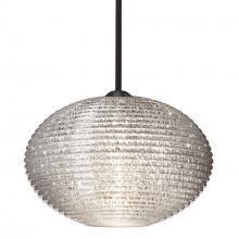 Besa Lighting 1TT-4913GL-BK - Besa Stem Pendant Pape 12 Black Glitter 1x100W Medium Base