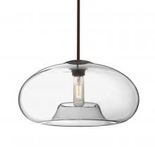Besa Lighting 1TT-BANA15CL-EDIL-BR - Besa Stem Pendant Bana 15 Bronze Clear 1x4W LED Filament